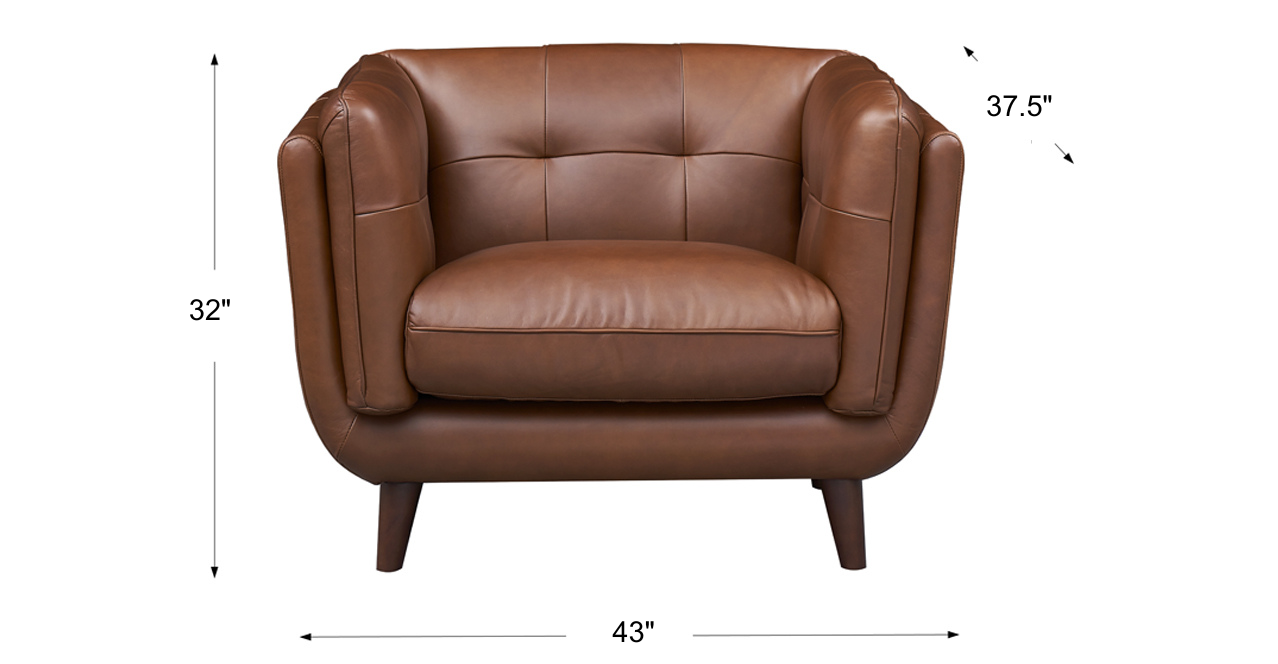 Solana Waxy Pull-up Leather Sofa Collection, Malt