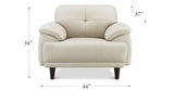 Echo Leather Sofa Collection, Vanilla White