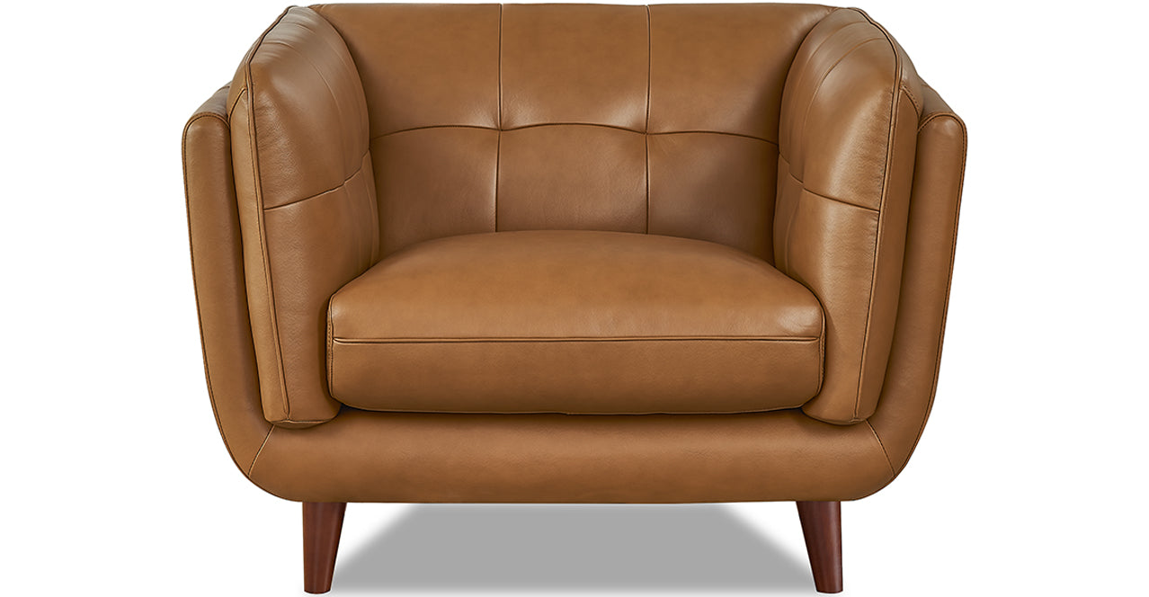 Solana Leather Sofa Collection, Cognac Brown