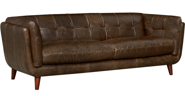 Solana Waxy Pull-up Leather Sofa Collection, Cambridge Black