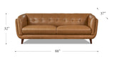 Solana Leather Sofa Collection, Cognac Brown