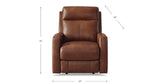 Vienna Power Reclining Leather Chair, Pecan Brown