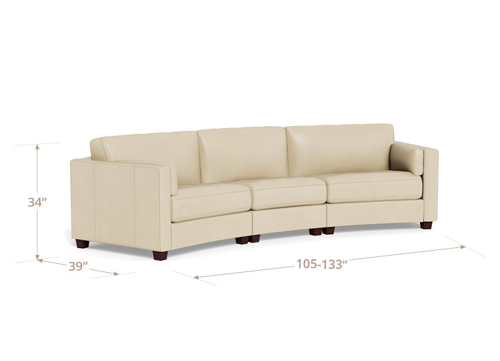 Yuna Curve Modular Leather Sofa Collection