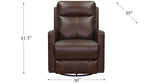 Vienna Power Headrest Swivel Glider Leather Recliner