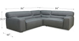 Dani Leather Sectional Collection, Slate