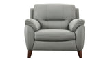 Monroe Leather Sofa Collection, Silver Gray