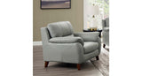 Monroe Leather Sofa Collection, Silver Gray