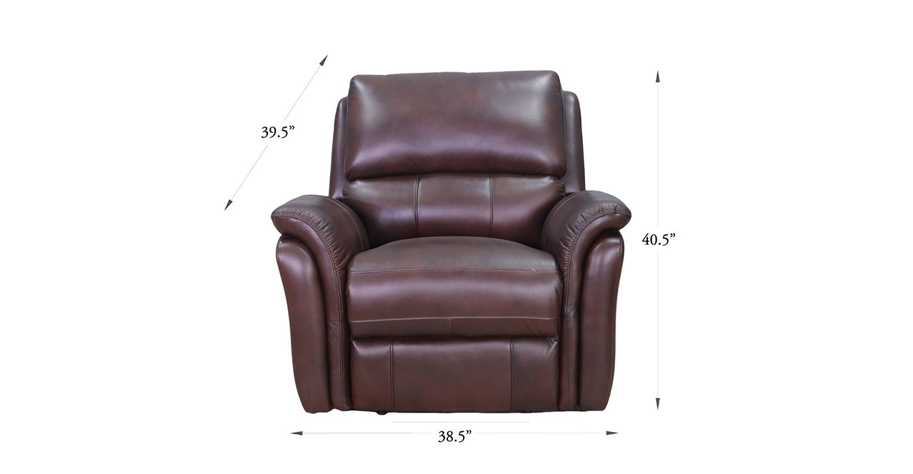 Erindale Power Leather Recliner, Bristol Mocha