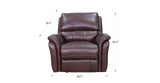 Erindale Power Leather Recliner, Bristol Mocha