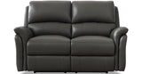 Erindale Leather Power Reclining Loveseat, Steel Gray