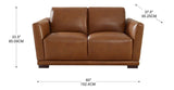 Mary Leather Sofa Collection, Nutmeg Brown