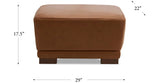 Mary Leather Sofa Collection, Nutmeg Brown