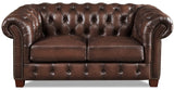 Versailles Leather Sofa Collection, Caramel Brown