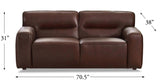 Avalon Leather Sofa Collection, Raisin Brown