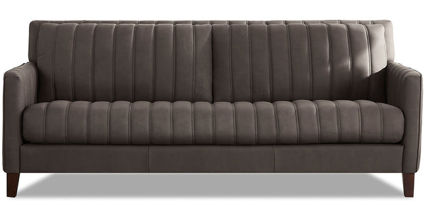 Ennis Leather Sofa Collection, Chocolate Brown