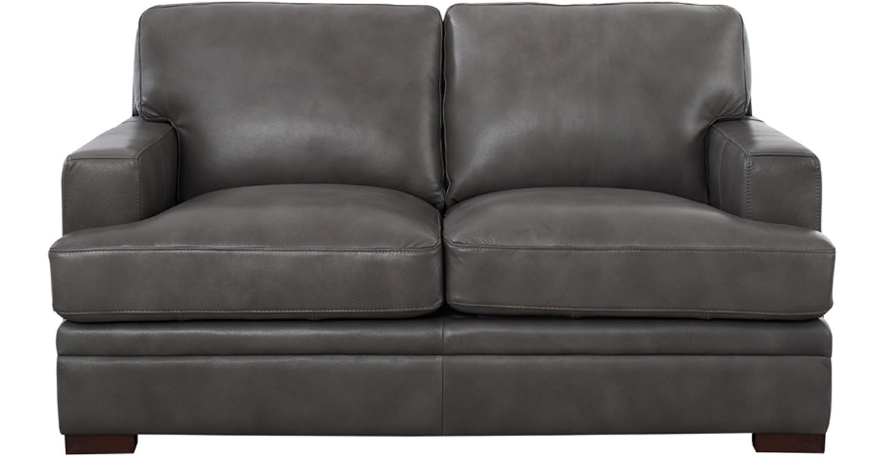 Georgia Leather Sofa Collection, Fossil Gray