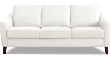 Ersa Leather Sofa, Cream White
