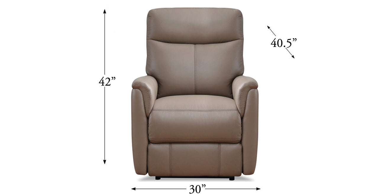 Layla Zero Gravity Leather Recliner Collection, Taupe Brown