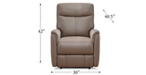 Layla Zero Gravity Leather Recliner Collection, Taupe Brown