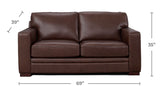 Dillon Leather Sofa Collection, Raisin Brown