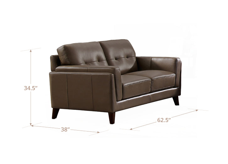 Huntington Leather Sofa Collection, Granite Brown