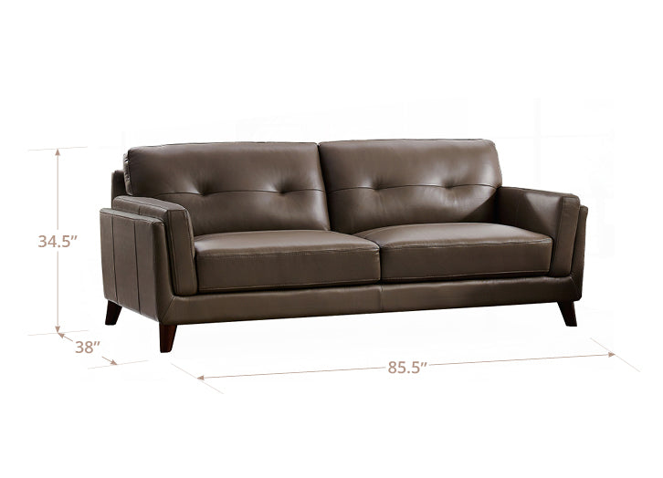 Huntington Leather Sofa Collection, Granite Brown