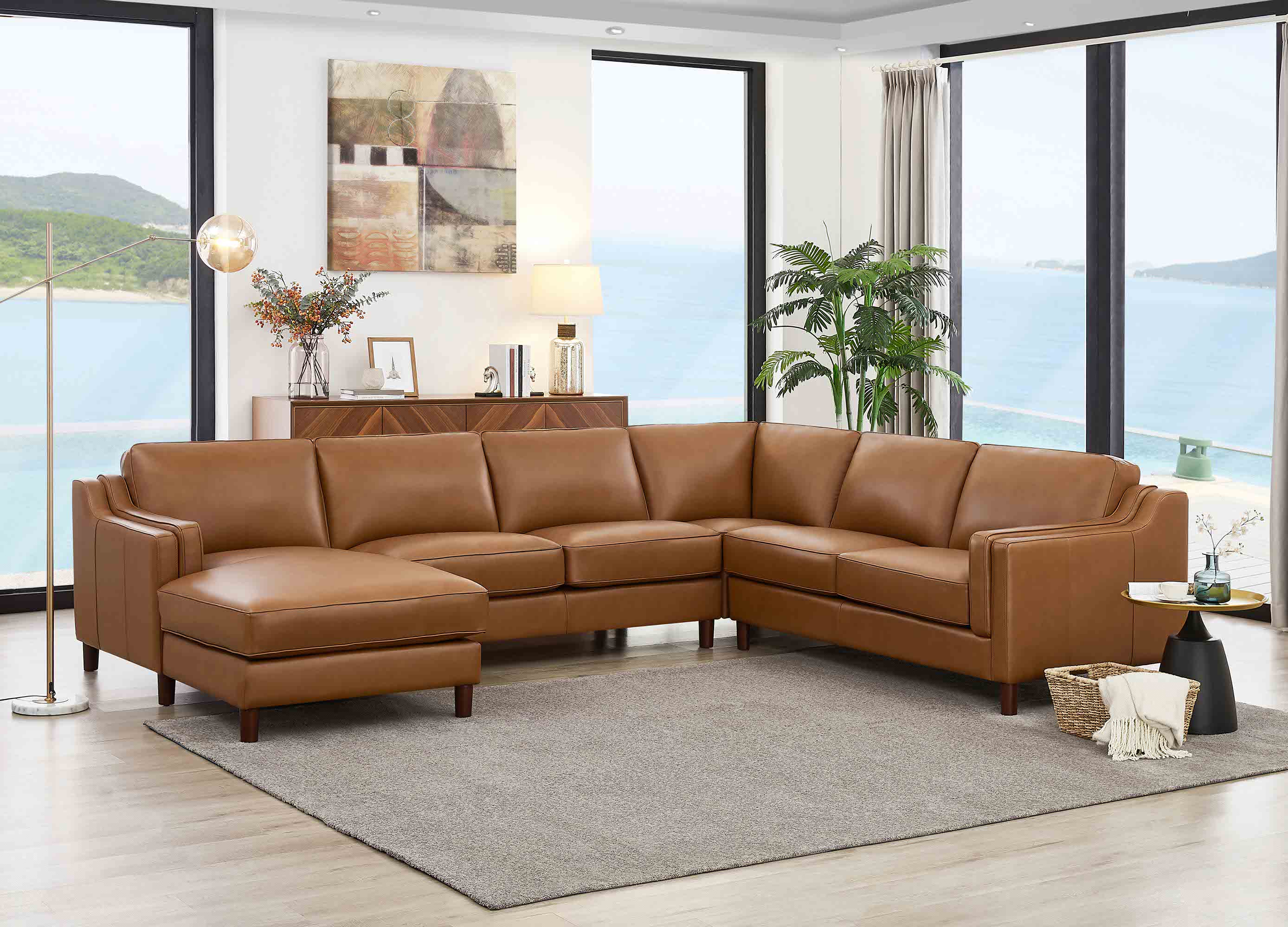 Bella Leather Sectional Collection