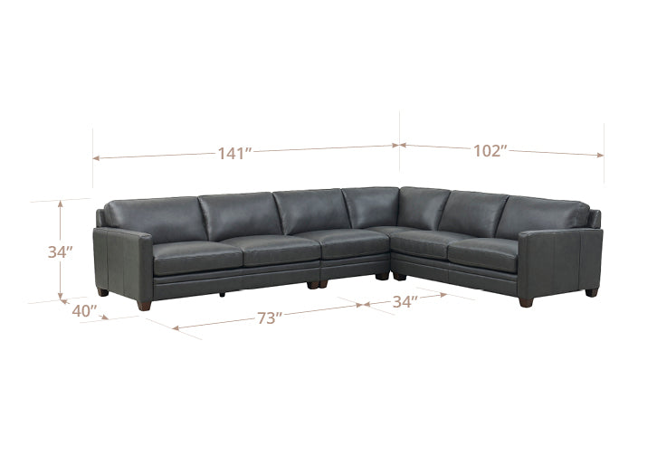 Naples Leather Sectional Collection