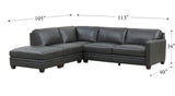 Naples Leather Sectional Collection, Quartz