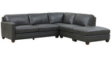 Naples Leather Sectional Collection, Quartz