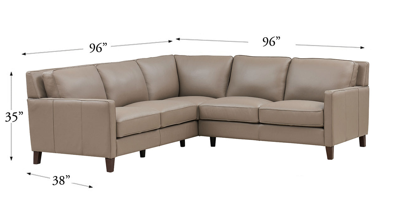 Ashby Leather Sectional Collection