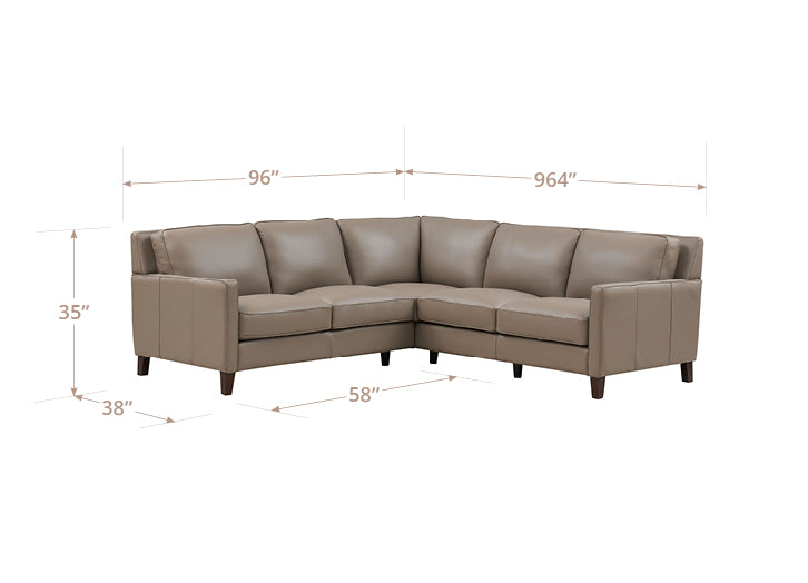 Ashby Leather Sectional Collection