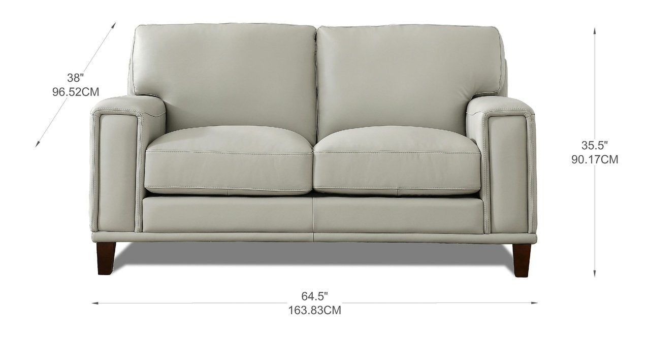 Hayward Leather Sofa Collection, Ice Gray