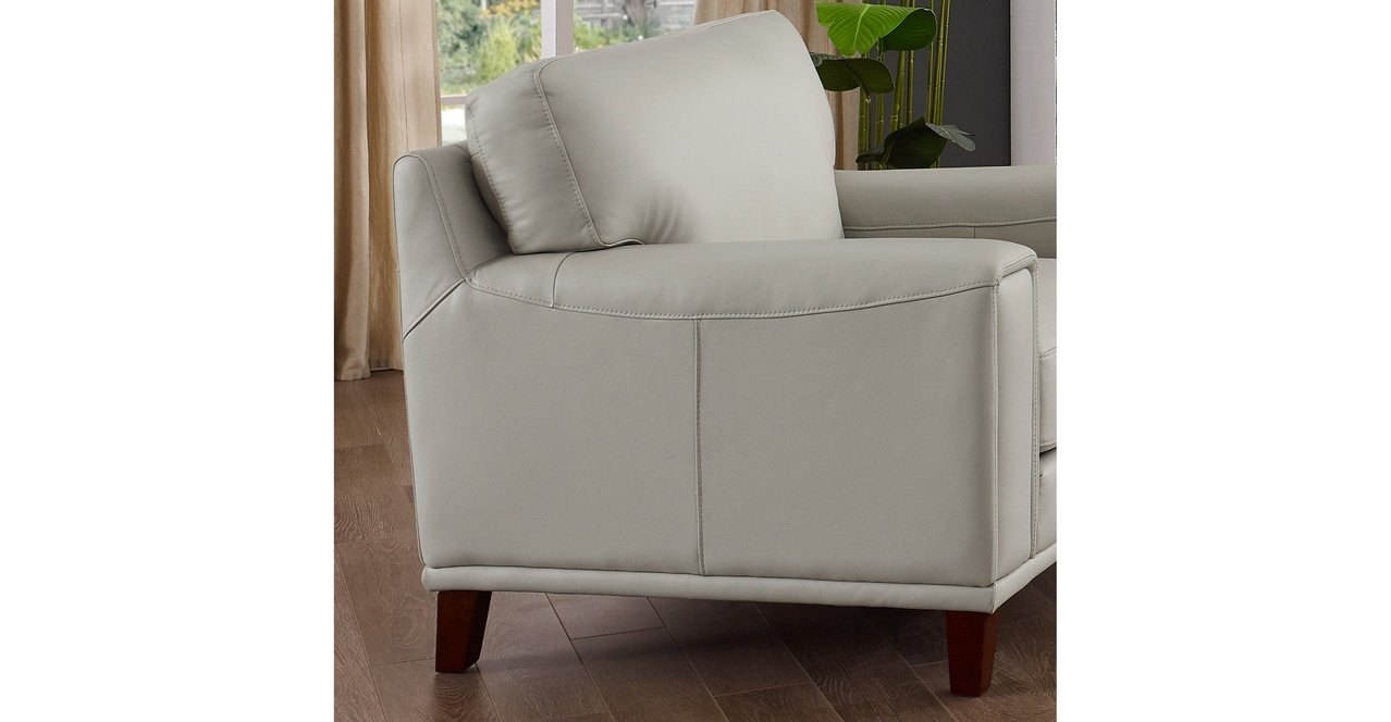 Hayward Leather Sofa Collection, Ice Gray
