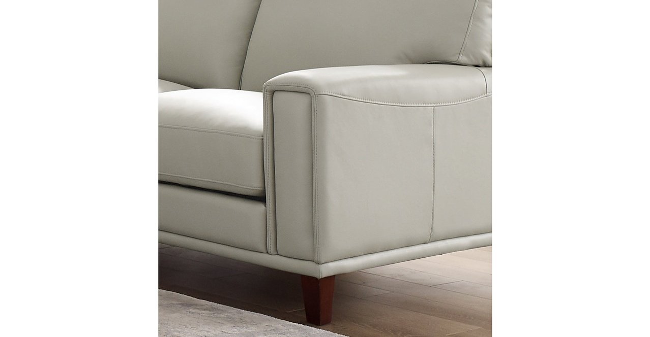 Hayward Leather Sofa Collection, Ice Gray