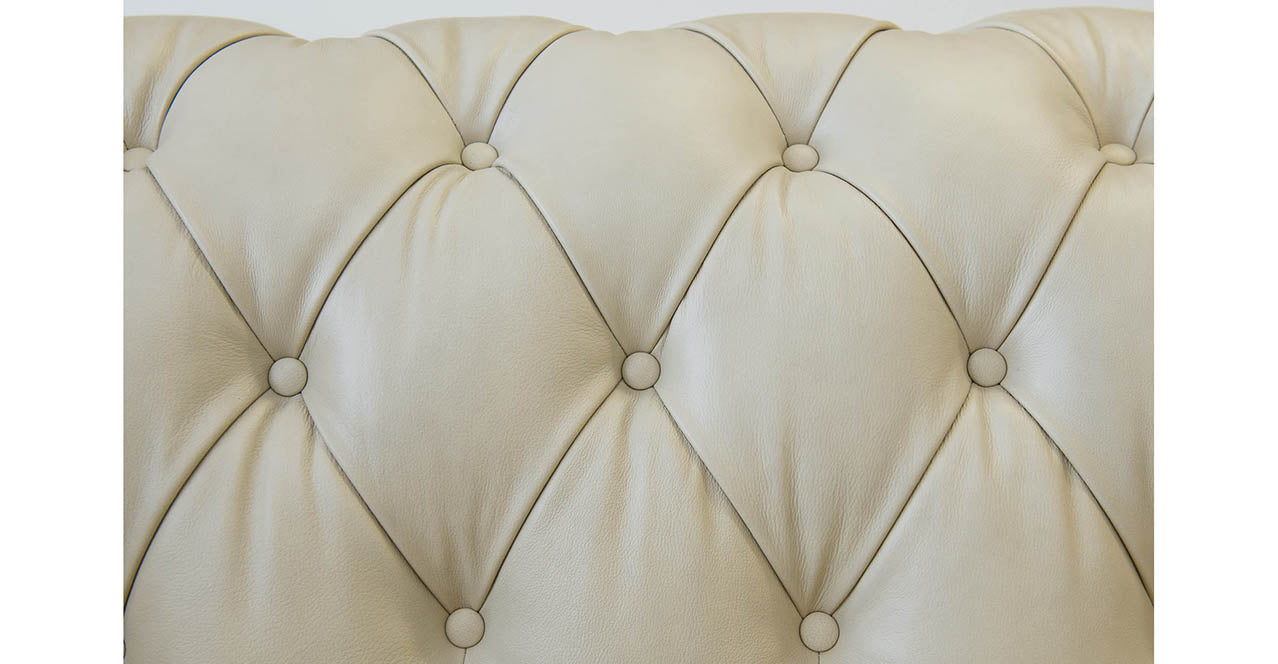 Aliso Leather Sectional Collection, Ivory