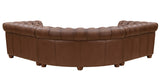 Aliso Leather Sectional Collection, Pecan Brown
