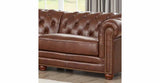 Aliso Leather Sectional Collection, Pecan Brown