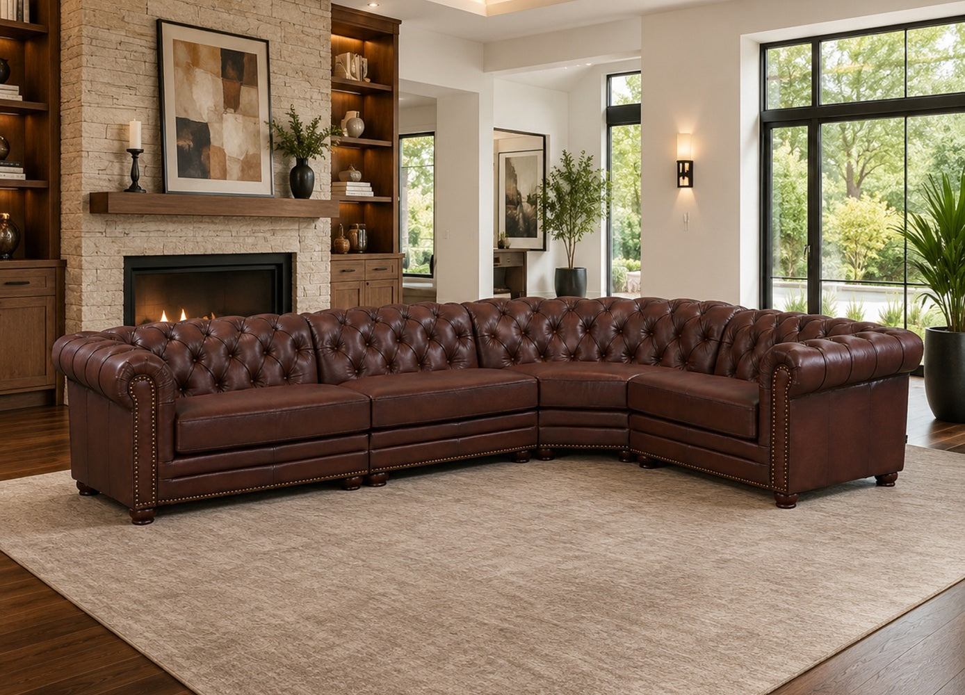 Aliso Leather Sectional | Hydeline USA – Hydeline Furniture