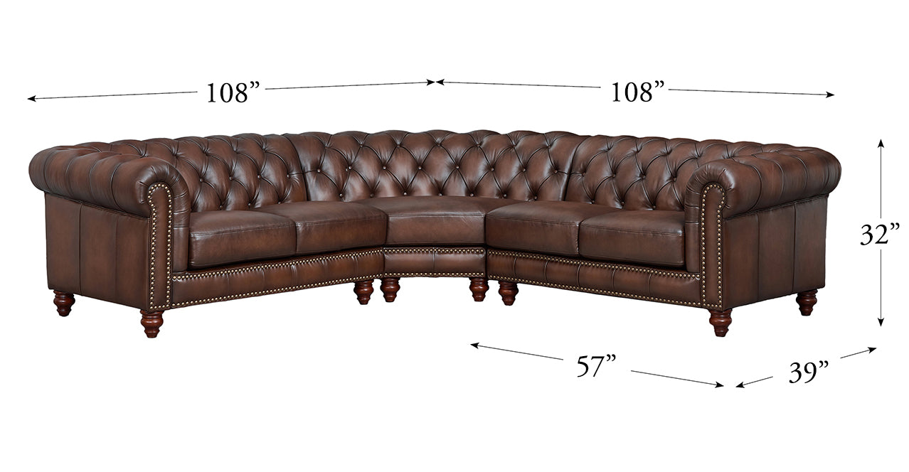 Alton Bay Leather Sectional Collection