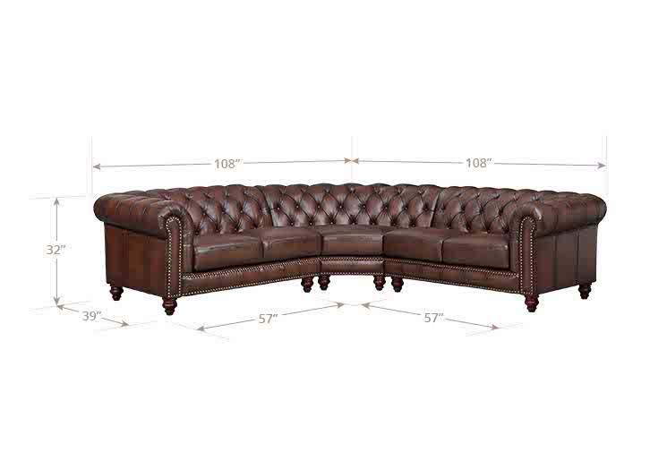 Alton Bay Leather Sectional Collection