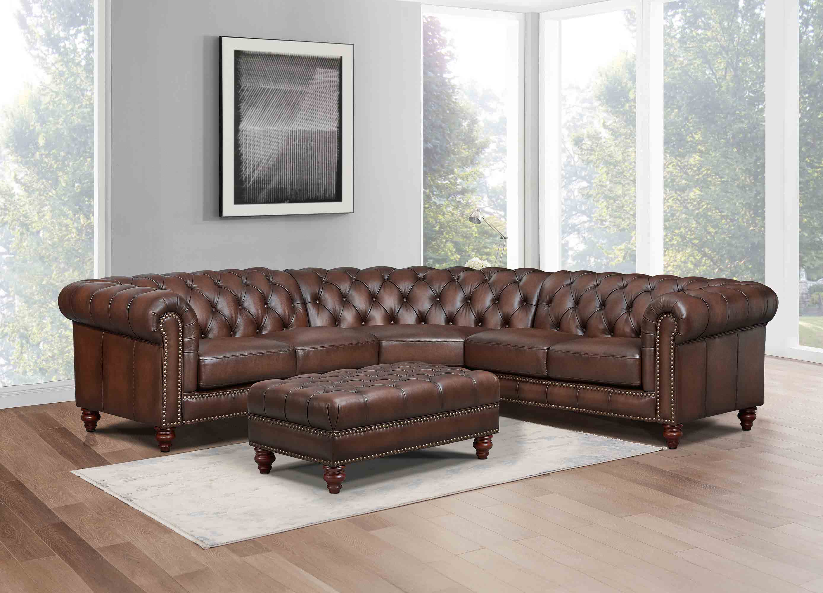 Alton Bay Leather Sectional Collection