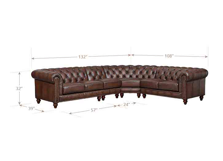 Alton Bay Leather Sectional Collection
