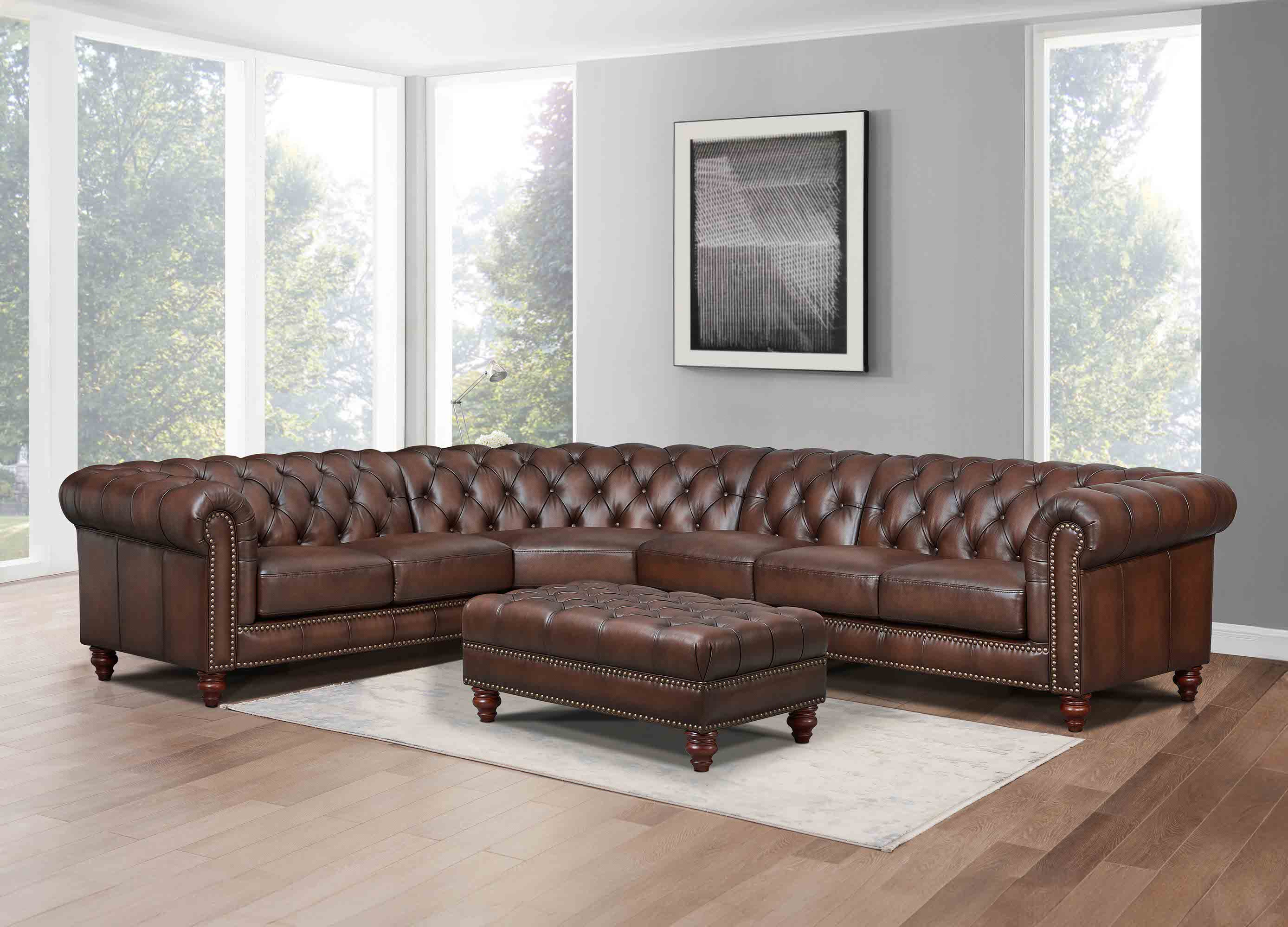 Alton Bay Leather Sectional Collection