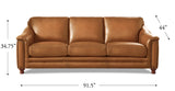 Belfast Leather Sofa Collection, Cognac Brown