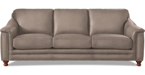 Belfast Leather Sofa Collection, Taupe Brown