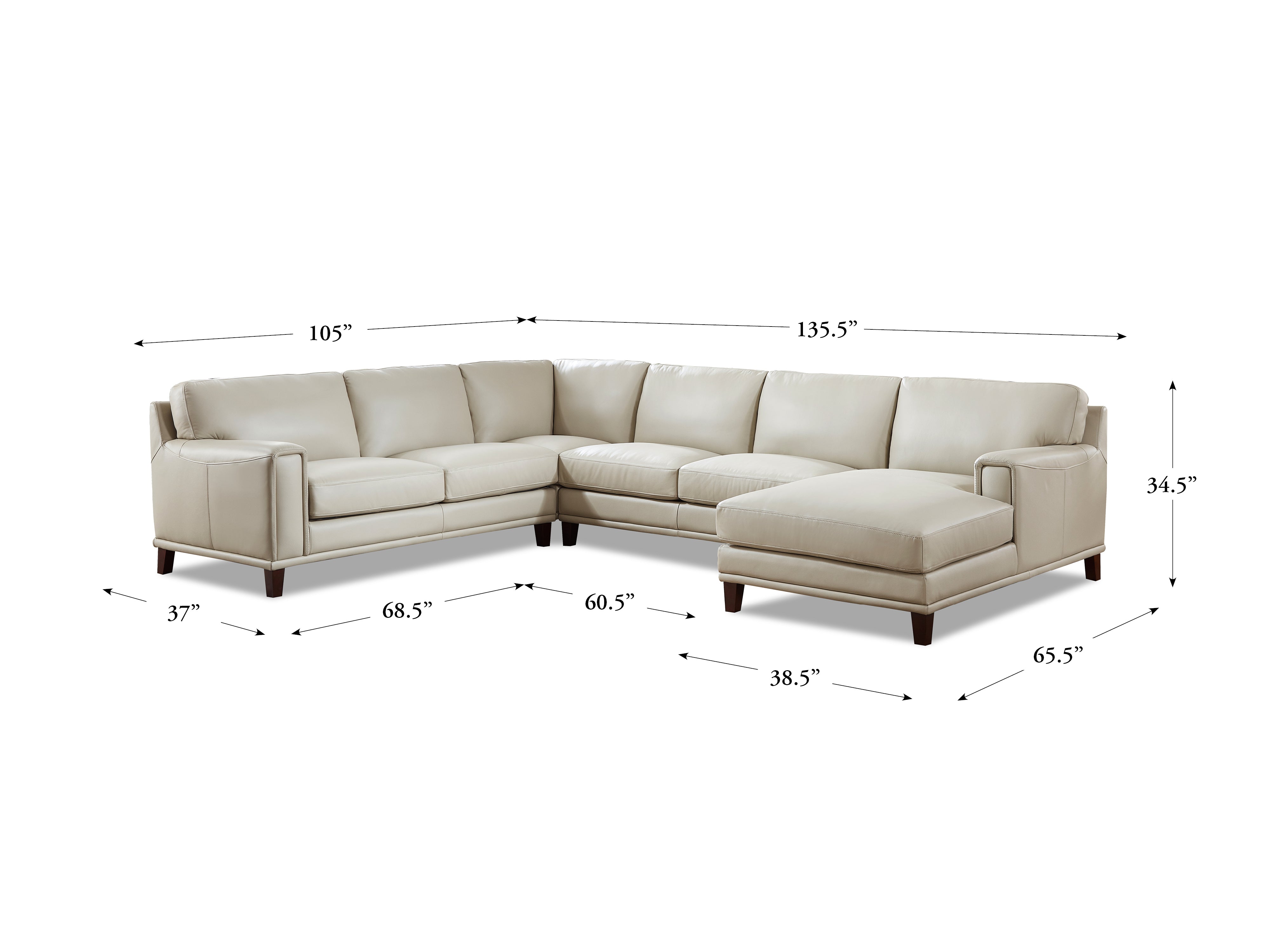 Hayward Leather Sectional Collection