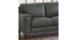 Hayward Leather 4-Seater Sofa, Steel