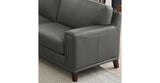 Hayward Leather 4-Seater Sofa, Steel