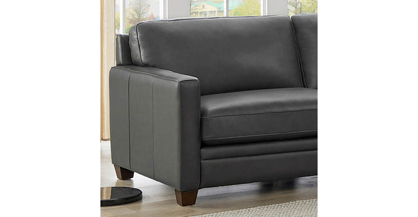 Naples Leather Sectional Collection, Quartz